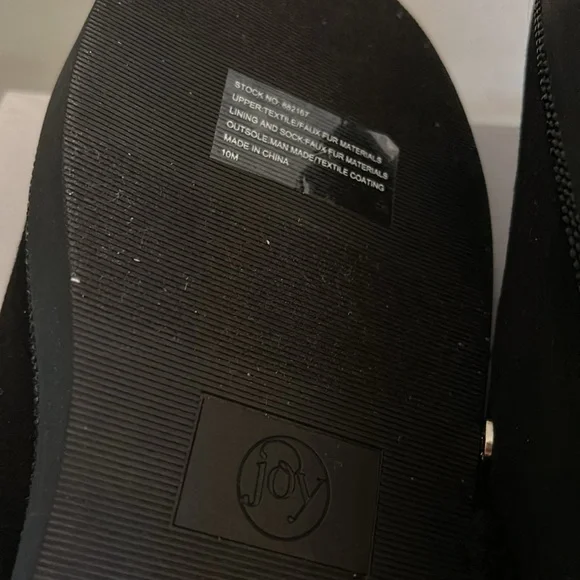 Joy Mangano SZ 10 orthotic gel insole black slipper/shoe NWB with dust bag - Picture 5 of 7